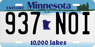 MN license plate 937NOI