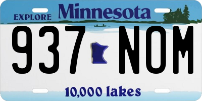 MN license plate 937NOM
