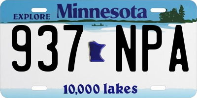 MN license plate 937NPA