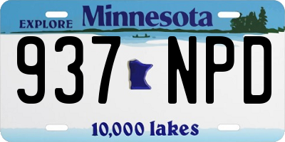 MN license plate 937NPD