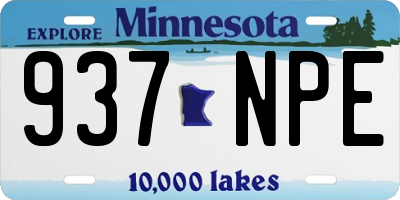 MN license plate 937NPE