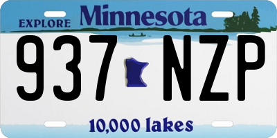 MN license plate 937NZP