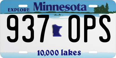 MN license plate 937OPS