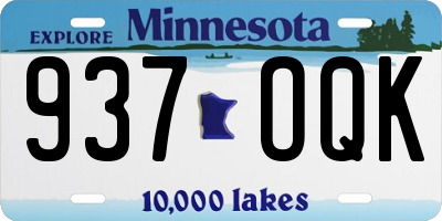 MN license plate 937OQK