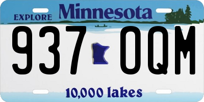 MN license plate 937OQM