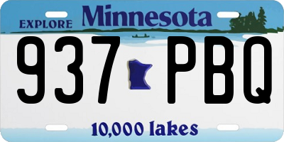 MN license plate 937PBQ