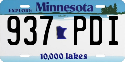 MN license plate 937PDI