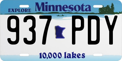 MN license plate 937PDY