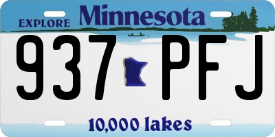 MN license plate 937PFJ