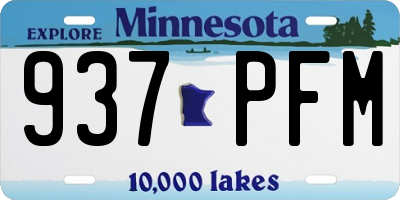 MN license plate 937PFM