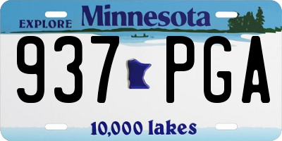 MN license plate 937PGA