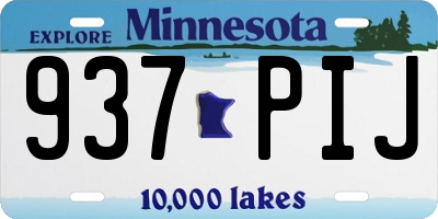 MN license plate 937PIJ