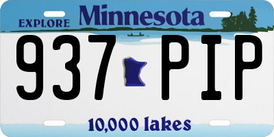 MN license plate 937PIP
