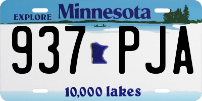 MN license plate 937PJA