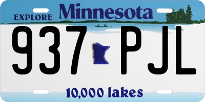 MN license plate 937PJL