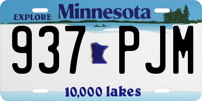 MN license plate 937PJM