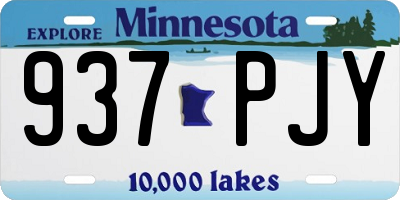 MN license plate 937PJY
