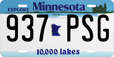 MN license plate 937PSG