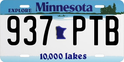 MN license plate 937PTB