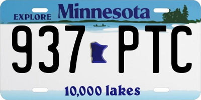 MN license plate 937PTC