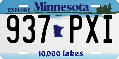 MN license plate 937PXI