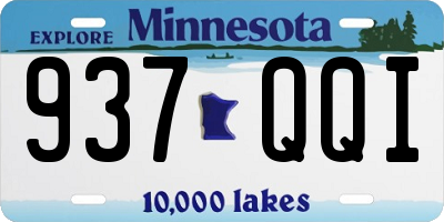 MN license plate 937QQI