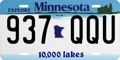 MN license plate 937QQU