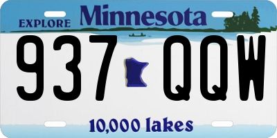 MN license plate 937QQW