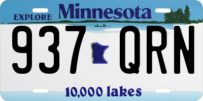MN license plate 937QRN
