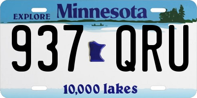MN license plate 937QRU