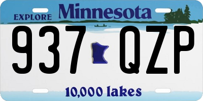 MN license plate 937QZP
