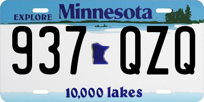 MN license plate 937QZQ