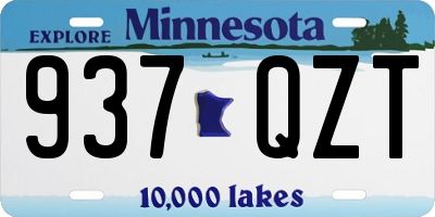 MN license plate 937QZT