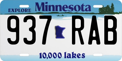 MN license plate 937RAB