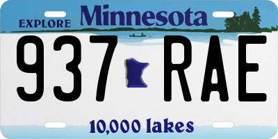 MN license plate 937RAE