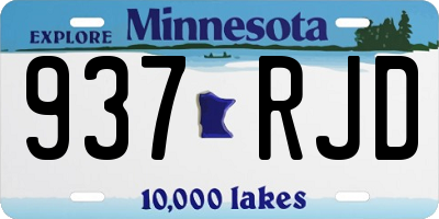 MN license plate 937RJD