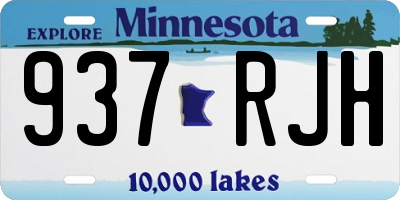 MN license plate 937RJH