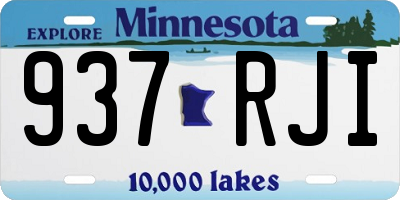 MN license plate 937RJI