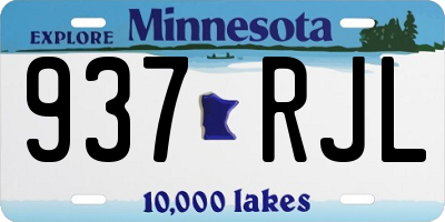 MN license plate 937RJL