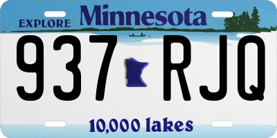 MN license plate 937RJQ