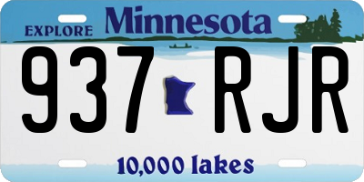 MN license plate 937RJR