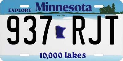 MN license plate 937RJT