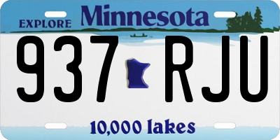 MN license plate 937RJU