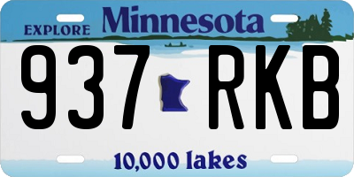 MN license plate 937RKB