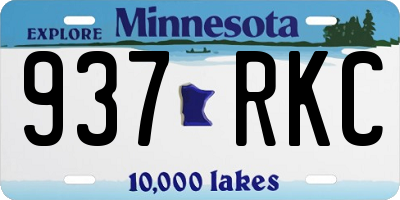 MN license plate 937RKC