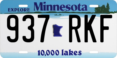 MN license plate 937RKF