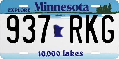 MN license plate 937RKG