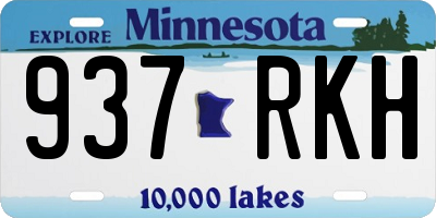 MN license plate 937RKH