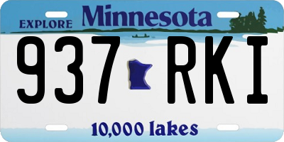 MN license plate 937RKI