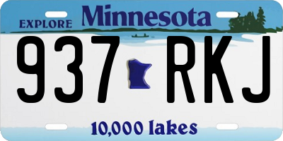 MN license plate 937RKJ